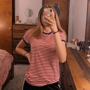 ⭐️Red/White/Blue Striped F21 Tee⭐️